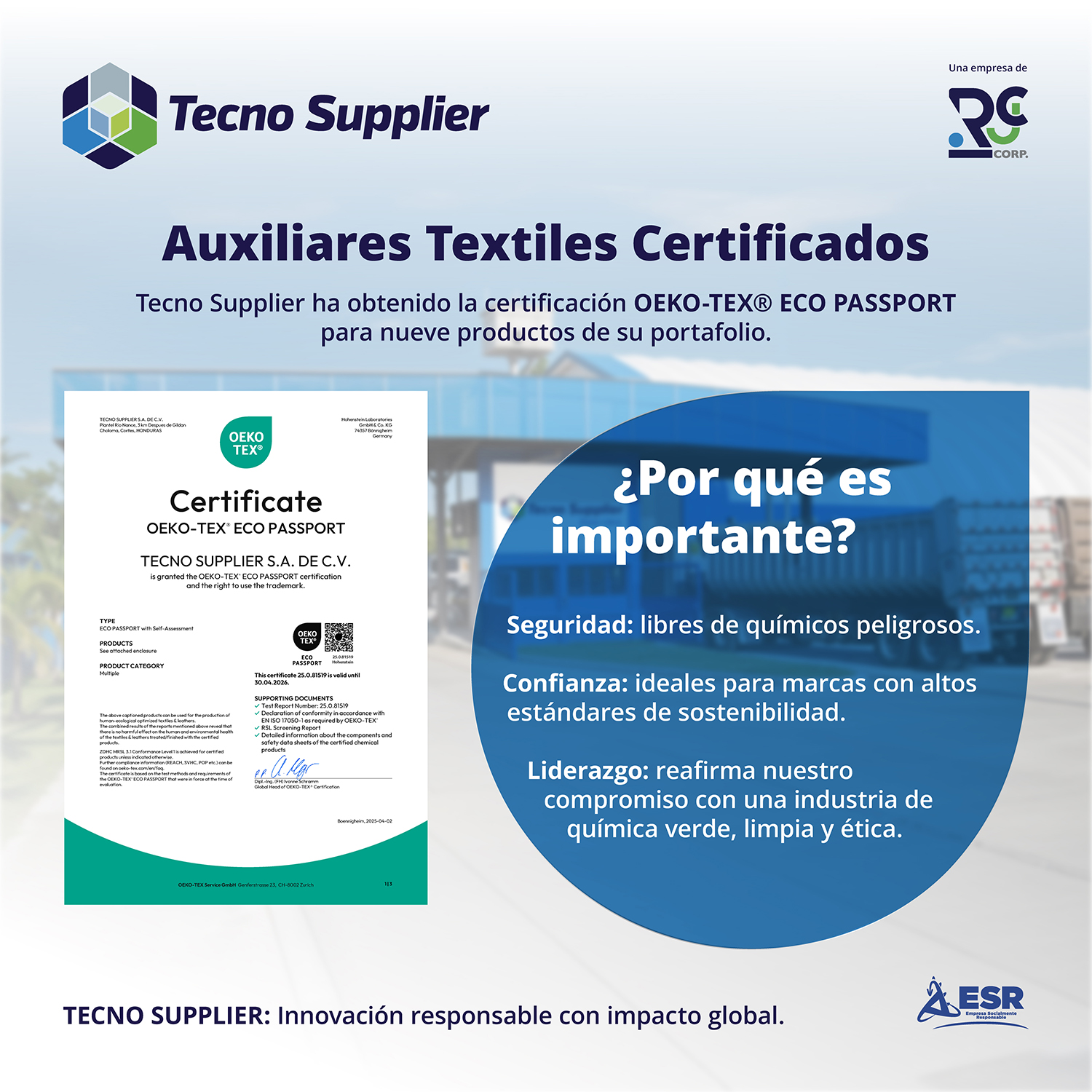 Certificado OEKO TEX