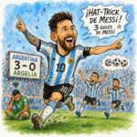 Hat-trick de Messi y triunfo para Argentina